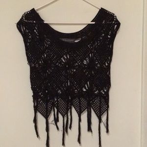 All Saints crochet top